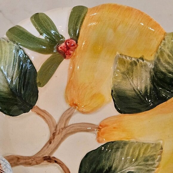 Fitz & Floyd FF Vintage 1991 Rare Woodland Partridge 3 Section Appetizer Tray - Picture 5 of 15